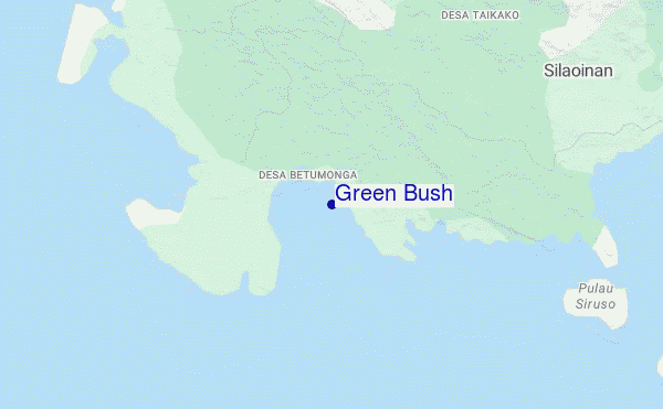 locatiekaart van Green Bush