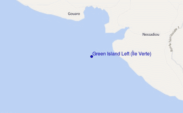 locatiekaart van Green Island Left (Île Verte)