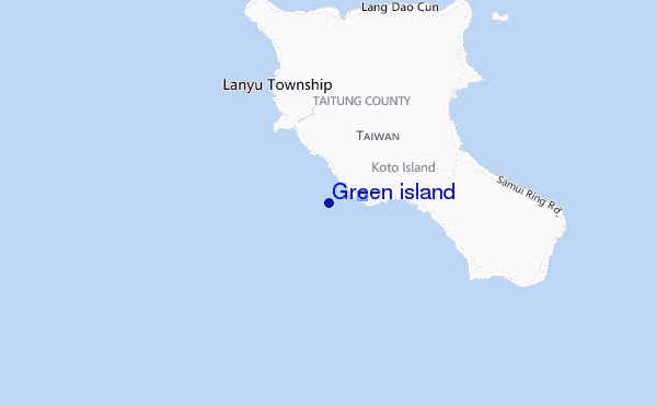 locatiekaart van Green island