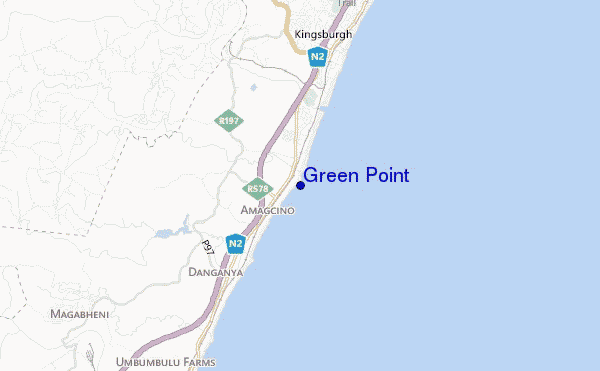 locatiekaart van Green Point