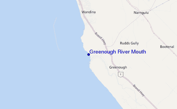 locatiekaart van Greenough River Mouth