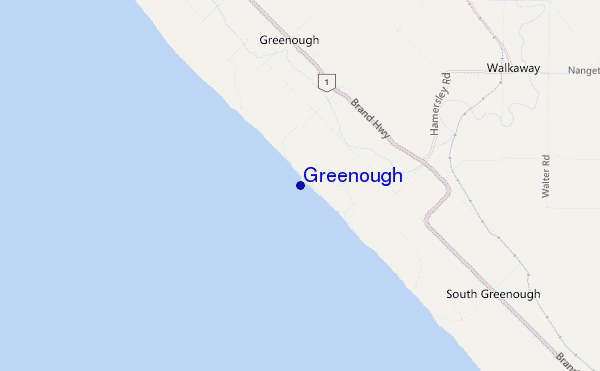 locatiekaart van Greenough