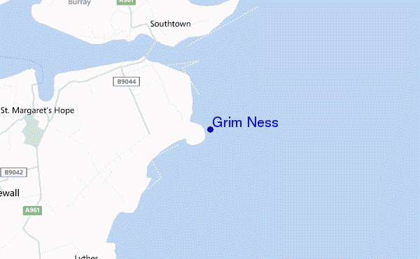 locatiekaart van Grim Ness