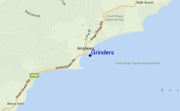 locatiekaart van Grinders