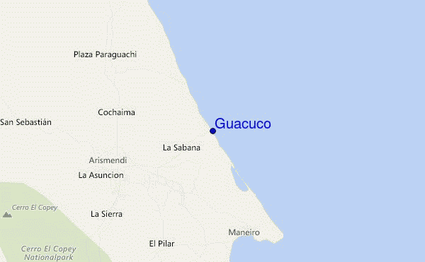 locatiekaart van Guacuco