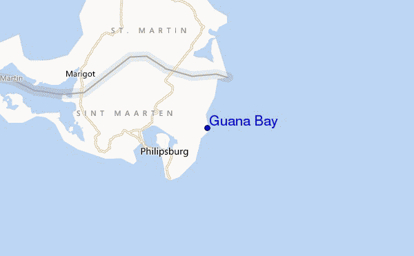 locatiekaart van Guana Bay