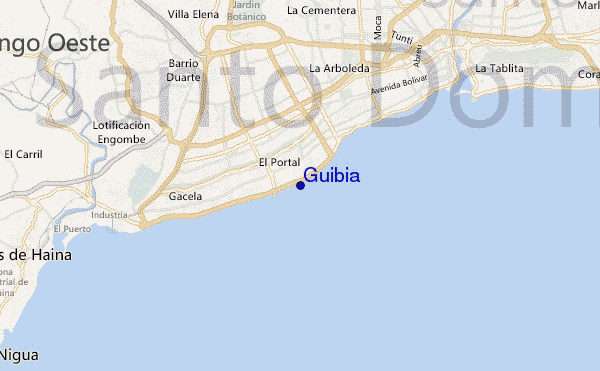 locatiekaart van Guibia