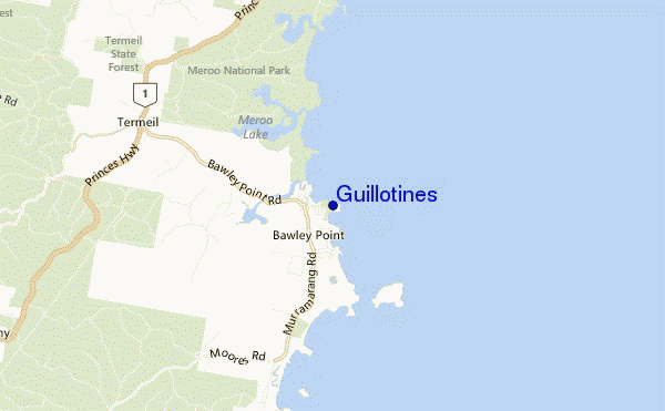 locatiekaart van Guillotines