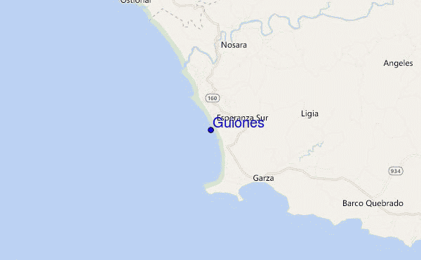 locatiekaart van Guiones