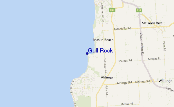 locatiekaart van Gull Rock