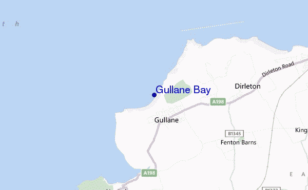 locatiekaart van Gullane Bay