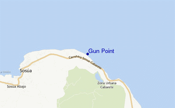locatiekaart van Gun Point