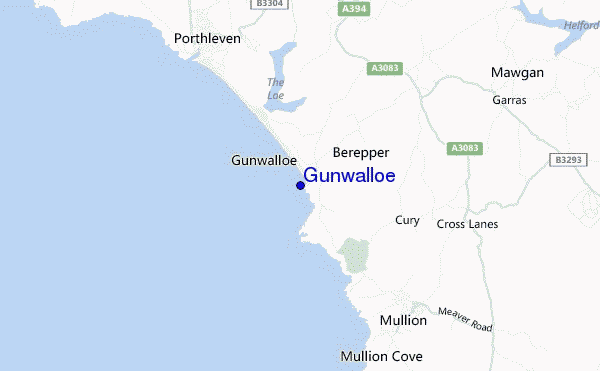 locatiekaart van Gunwalloe