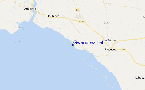 locatiekaart van Gwendrez Left