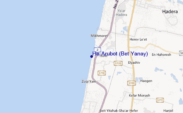 locatiekaart van Ha-Arubot (Bet Yanay)