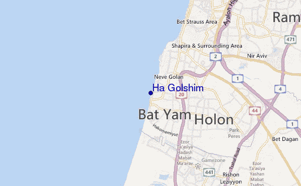 locatiekaart van Ha Golshim