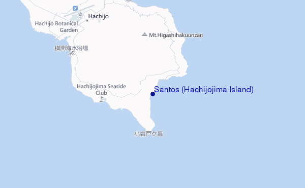 locatiekaart van Santos (Hachijojima Island)