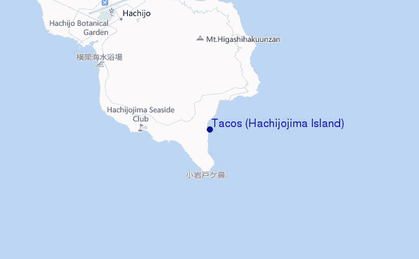 locatiekaart van Tacos (Hachijojima Island)