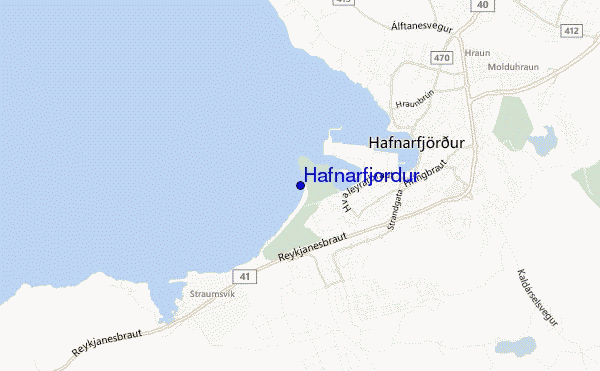 locatiekaart van Hafnarfjordur