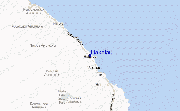 locatiekaart van Hakalau