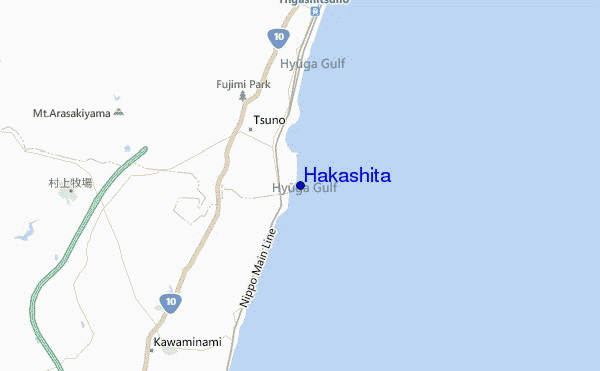 locatiekaart van Hakashita