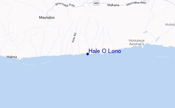 locatiekaart van Hale O Lono