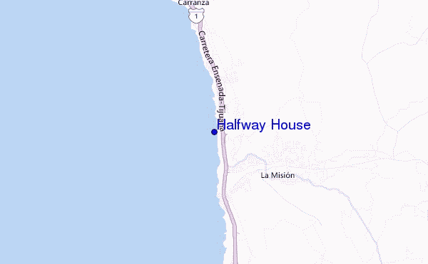 locatiekaart van Halfway House