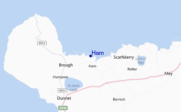 locatiekaart van Ham