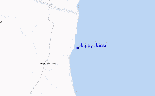 locatiekaart van Happy Jacks