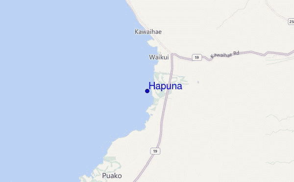 locatiekaart van Hapuna