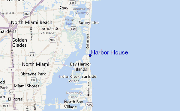 locatiekaart van Harbor House