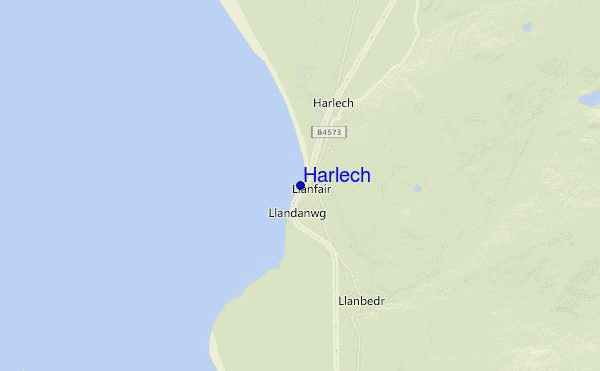 locatiekaart van Harlech