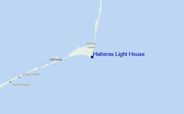 Hatteras Light House Location Map