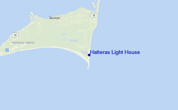 locatiekaart van Hatteras Light House