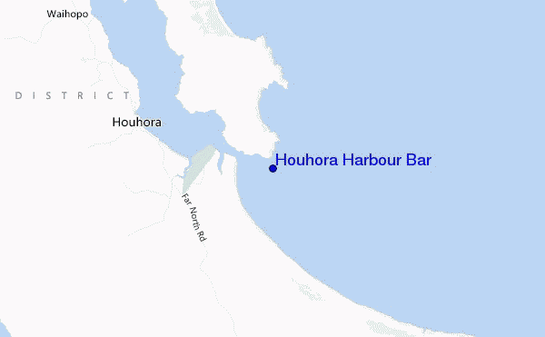 locatiekaart van Houhora Harbour Bar