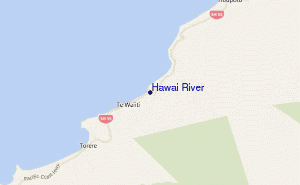 locatiekaart van Hawai River