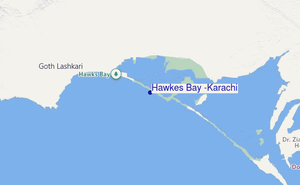locatiekaart van Hawkes Bay (Karachi)