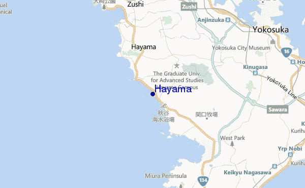 locatiekaart van Hayama