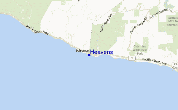 locatiekaart van Heavens