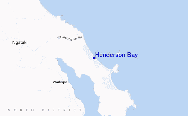 locatiekaart van Henderson Bay