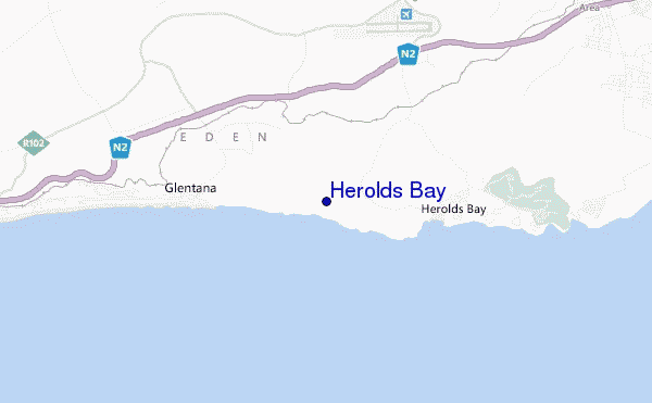 locatiekaart van Herolds Bay