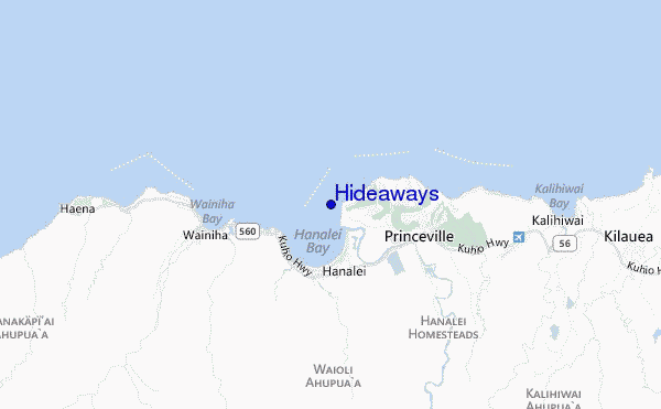 locatiekaart van Hideaways