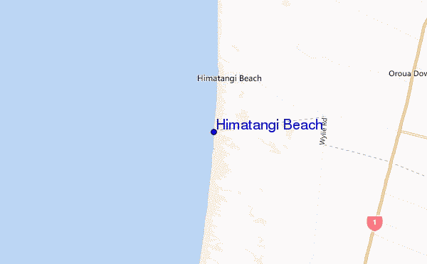 locatiekaart van Himatangi Beach