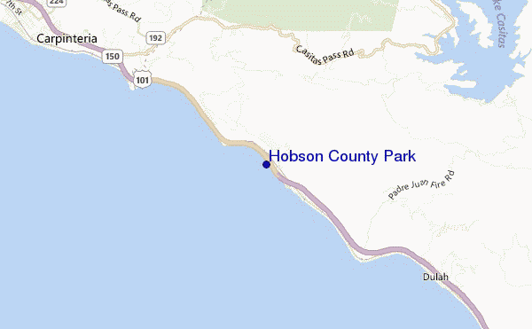 locatiekaart van Hobson County Park