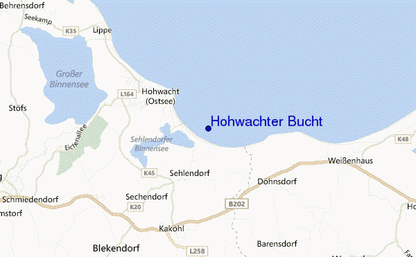 locatiekaart van Hohwachter Bucht