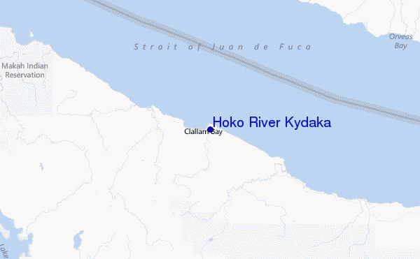 Hoko River Kydaka Location Map