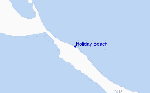 locatiekaart van Holiday Beach