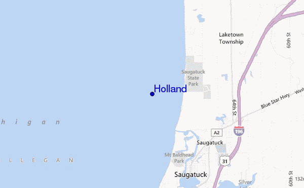 locatiekaart van Holland