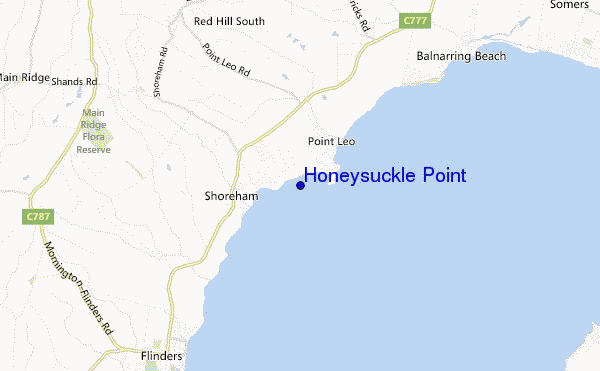 locatiekaart van Honeysuckle Point