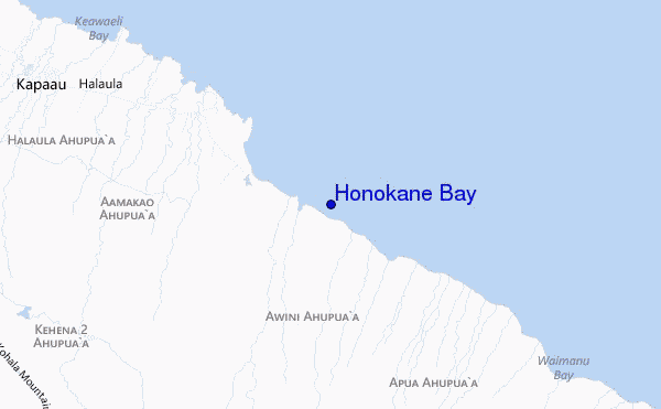 locatiekaart van Honokane Bay